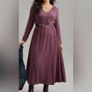 BloomChic DARK GRAY Long Sleeve Sweater Dress NEW WITH TAGS